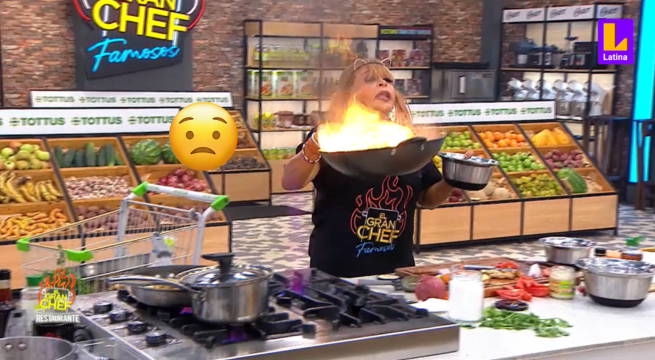 El Gran Chef Famosos: Zelma Gálvez estuvo a punto de incendiar su cocina y pidió ayuda de los bomberos
