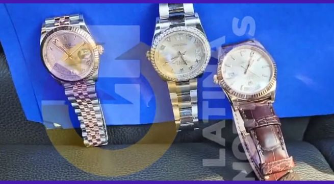 Fiscalía incautó tres relojes Rolex y pulsera a Wilfredo Oscorima