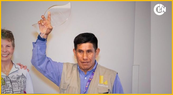 Manuel Calloquispe, corresponsal de Latina Noticias, recibió galardón por su labor periodística en Estados Unidos