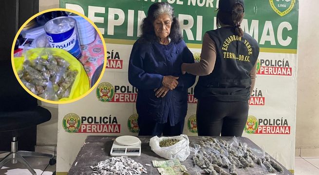 La 'Abuela Cruella' del Rímac: Anciana vendía drogas y las ocultaba en latas de suplementos