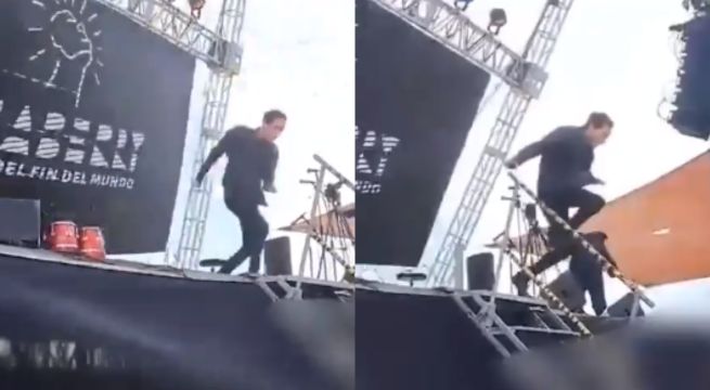 Mago se salva de ser aplastado por una pantalla gigante en pleno show