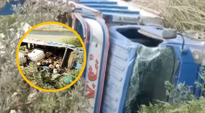 Volcadura de camión en Chimbote deja un muerto y nueve heridos