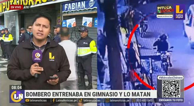 Bombero es asesinado a balazos por sicario dentro de gimnasio en Ate | VIDEO