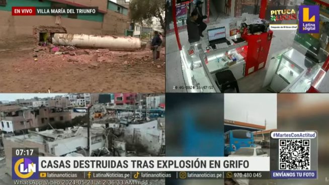 Cámaras de seguridad captan el preciso momento de la explosión de grifo en VMT