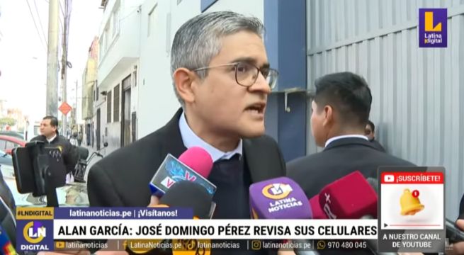 Domingo Pérez sobre apertura de celulares de Alan García: 