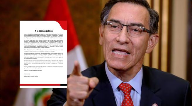 Martín Vizcarra se pronuncia tras archivo de caso de pruebas COVID-19 en su contra