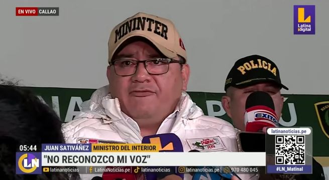 Ministro del Interior rompe su silencio sobre audio contra periodista: 