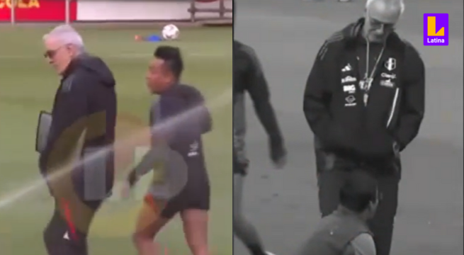 Christian Cueva y Jorge Fossati fueron EMPAPADOS en entrenamiento, ¿qué pasó? | VIRAL