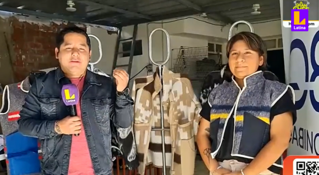 Diseñadora arequipeña LANZA casacas de frazada tigre para reciclar y combatir el frío