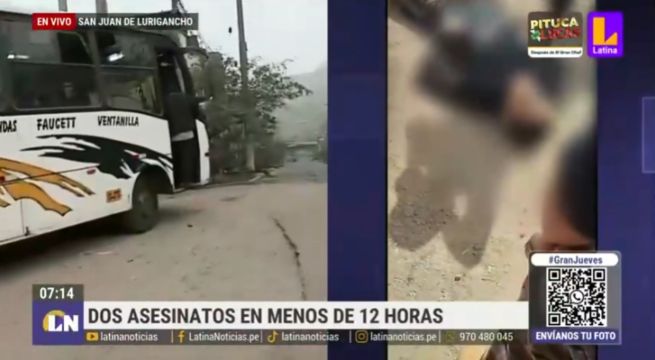 Se reportan dos asesinatos en menos de 12 horas en San Juan de Lurigancho