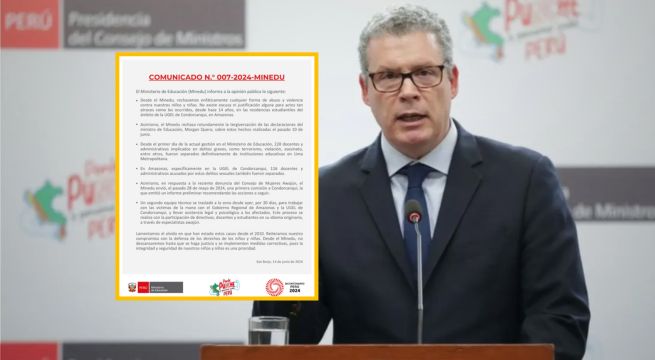 Morgan Quero rechaza 'tergiversación' de sus declaraciones sobre abuso de niñas Awajún