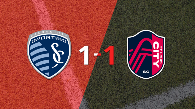 Sporting Kansas City y St. Louis City empataron 1 a 1