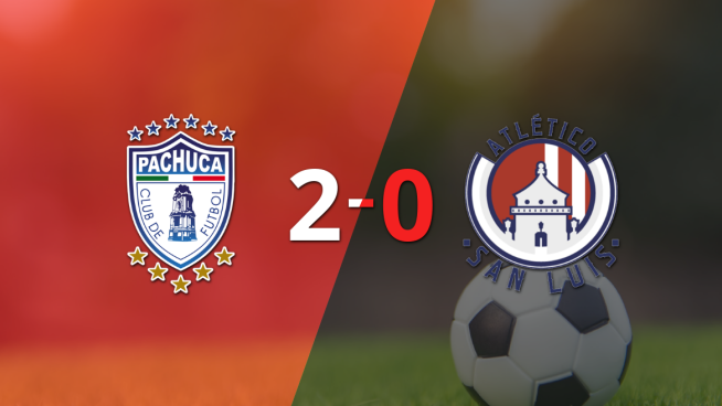 Pachuca dominó a Atl. de San Luis con un 2-0 en un partido electrizante