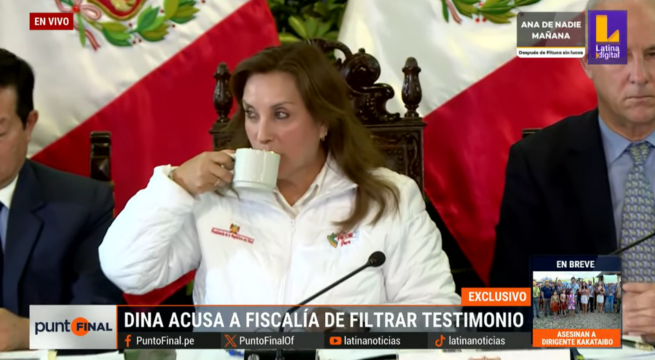 Dina Boluarte acusa a la Fiscalía de filtrar un testimonio