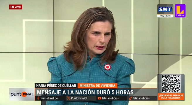 Ministra Pérez de Cuéllar sobre mensaje presidencial: 