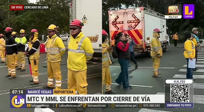 MTC y Municipalidad de Lima se enfrentan por cierre de vía