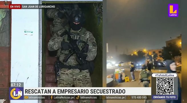 PNP rescata a empresario secuestrado y captura a presuntos implicados | VIDEO