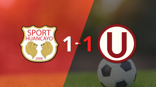 Universitario saca agónico empate ante Sport Huancayo con gol de Alex Valera