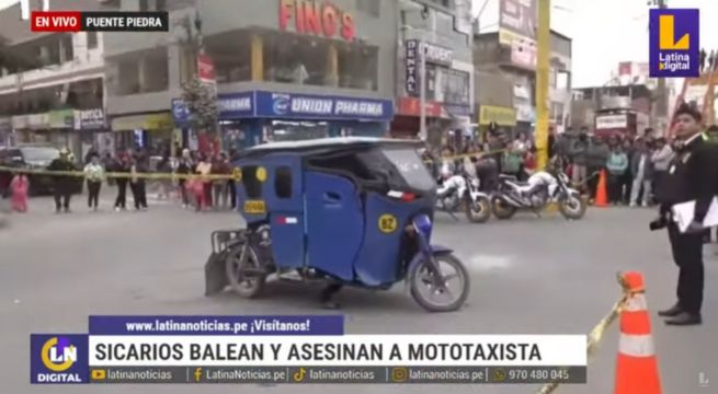 Sicarios desatan balacera y asesinan a mototaxista en Puente Piedra [VIDEO]