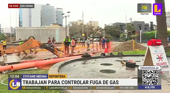 Reportan fuga de gas en San Isidro tras reparación de desagüe | VIDEO