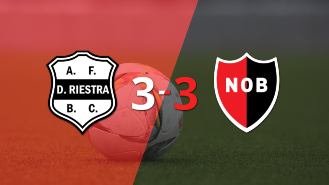 Newell`s empató con Dep. Riestra y Mateo Silvetti anotó dos goles
