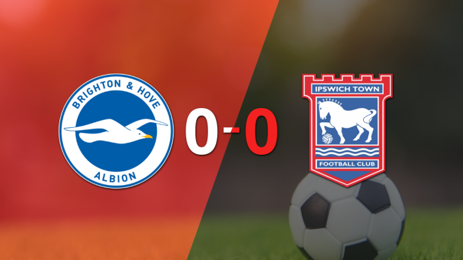 Brighton and Hove e Ipswich Town no se sacaron ventaja y terminaron sin goles