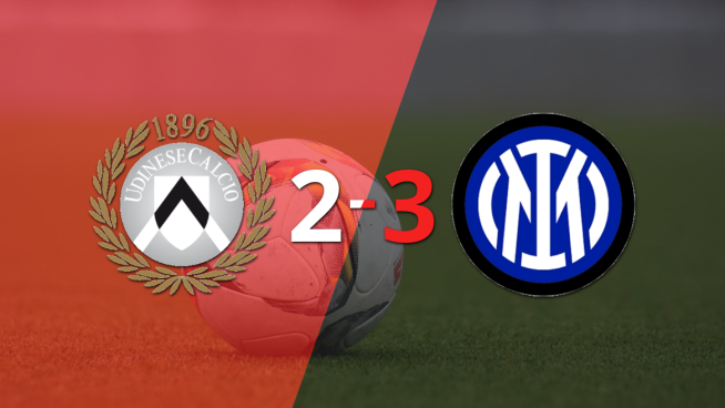 Lautaro Martínez marca un doblete en la victoria 3-2 de Inter ante Udinese