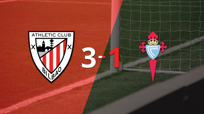 Doblete de Gorka Guruzeta en el triunfo 3-1 de Athletic Bilbao frente a Celta
