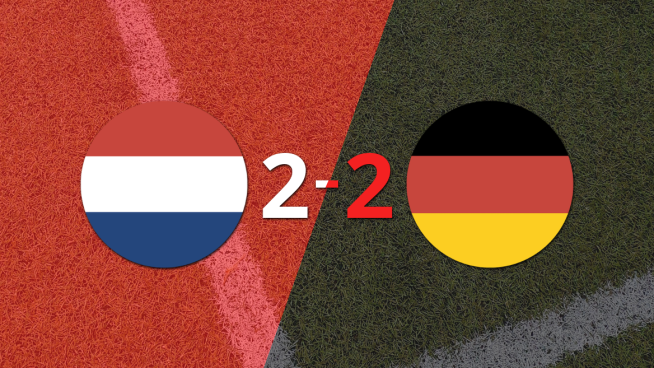 Vibrante 2-2 entre Países Bajos y Alemania