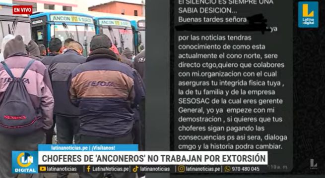 Choferes de buses 'Anconeros' paralizan sus actividades por extorsiones