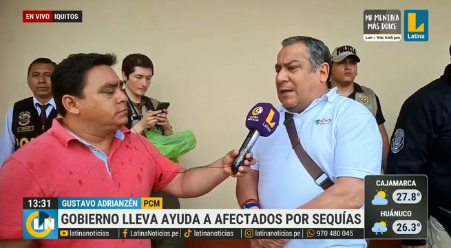 Gustavo Adrianzén llega a Iquitos para supervisar acciones contra incendios forestales