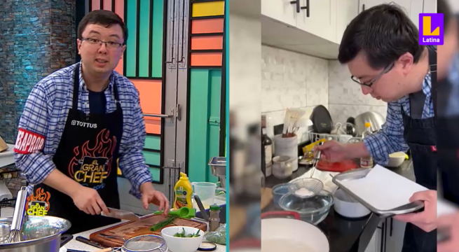El Gran Chef Famosos: Phillip Chu Joy practicó en casa uno de los platilos más DIFÍCILES del programa