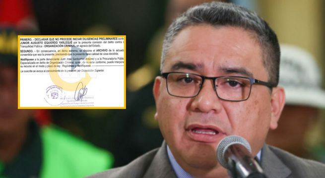 Fiscalía contra el Crimen Organizado archiva denuncia de Santiváñez contra capitán PNP 'Culebra'