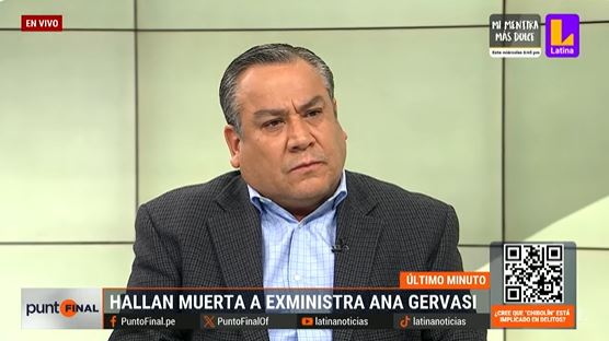 Gustavo Adrianzén confirma fallecimiento de Ana Gervasi en Punto Final: 