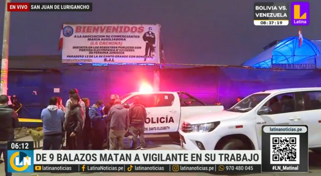 SJL: vigilante de mercado 'La Cachina' es asesinado de 9 balazos por presuntos sicarios