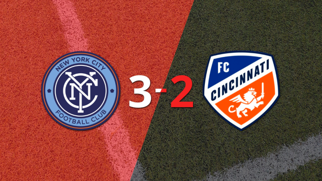 FC Cincinnati terminó cayendo derrotado con New York City FC con un 3-2