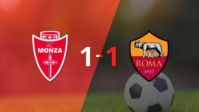 Monza no pudo en casa ante Roma y empataron 1-1