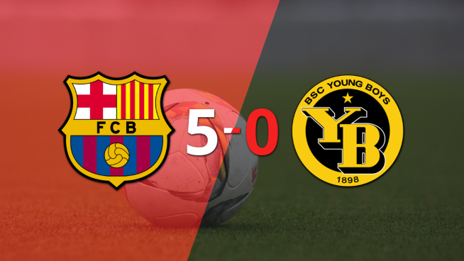 Barcelona derrotó sin complicaciones a Young Boys con doblete de Robert Lewandowski