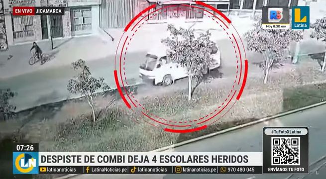 Accidente de combi en Jicamarca deja cuatro escolares heridos | VIDEO