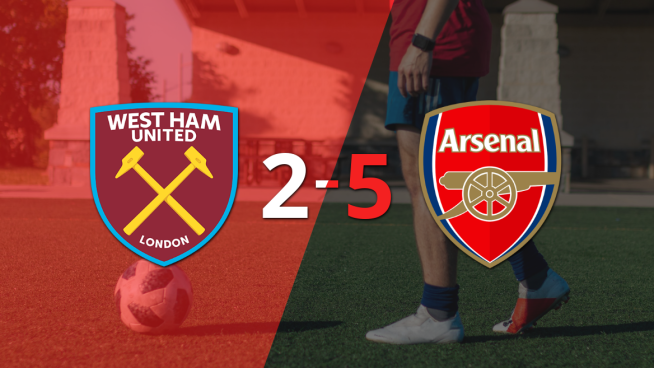 Un inspirado Arsenal propina una paliza a West Ham United con una goleada 5 a 2