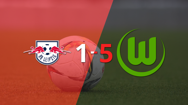 Con doblete de Mohamed Amoura, Wolfsburgo liquidó 5-1 a RB Leipzig