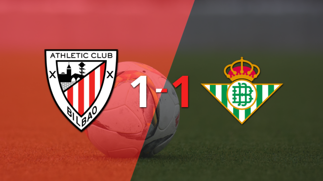Betis empató 1-1 en su visita a Athletic Bilbao
