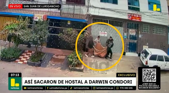 Así sacaron el cadáver de Darwin Condori del hotel en San Juan de Lurigancho | VIDEO