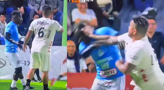 Juan Manuel Vargas y la fuerte cachetada que le dio al 'Cóndor' Mendoza en un partido de fútbol 7