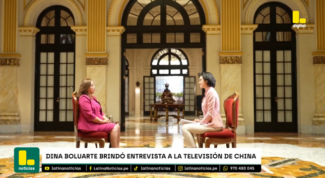Dina Boluarte en entrevista a televisión china: 
