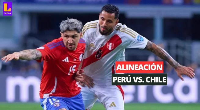 Alineación oficial de Perú y Chile para el partido de Eliminatorias