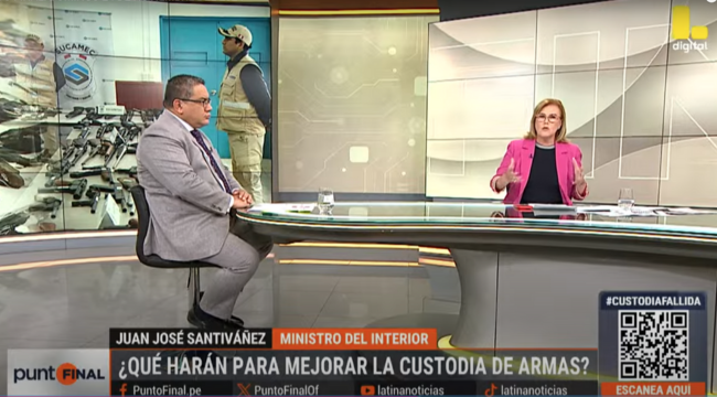 Santiváñez sobre las armas incautadas que volvieron a las calles: 