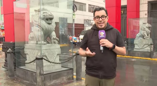Cercado de Lima: Leones del Barrio Chino son cubiertos tras robo de sus esferas | VIDEO