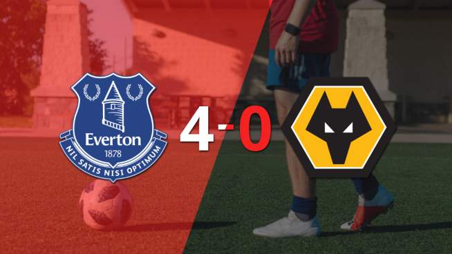Everton le pasó por encima 4-0 a Wolverhampton