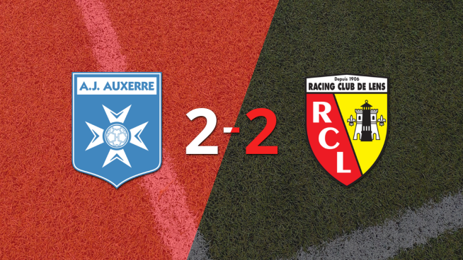 Vibrante 2-2 entre Auxerre y Lens